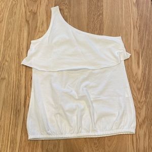 One shoulder cotton top XS